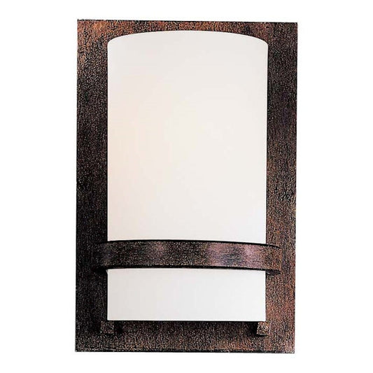 Minka Lavery 10in 1-Light Wall Sconce | Iron Oxide Contemporary | Hallway & Living Room Accent | 7 x 4 x 10 in | Model 342-357-PL