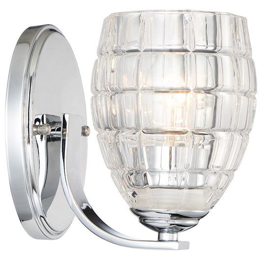 Minka Lavery Austine 1-Light Bath Vanity | Transitional Chrome | Bathroom Vanity Light | 5 x 8 x 8 in | Model 3421-77
