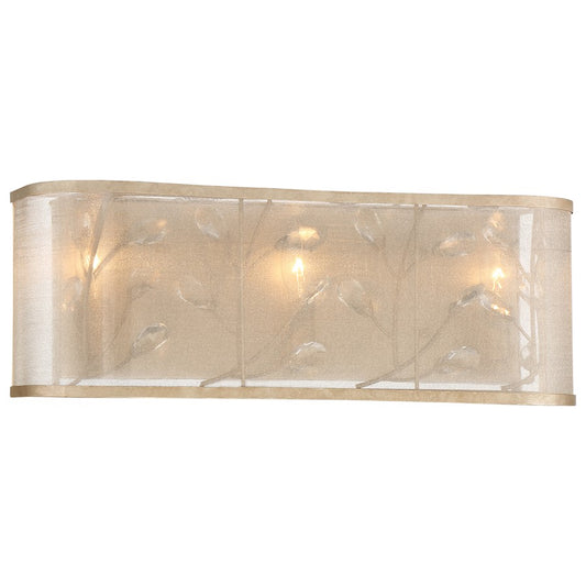 Minka Lavery Sara's Jewel 20in 3-Light Bathroom Vanity Light | Nanti Champagne Silver Transitional with Crystal Accents | Bathroom | Model 3433-252