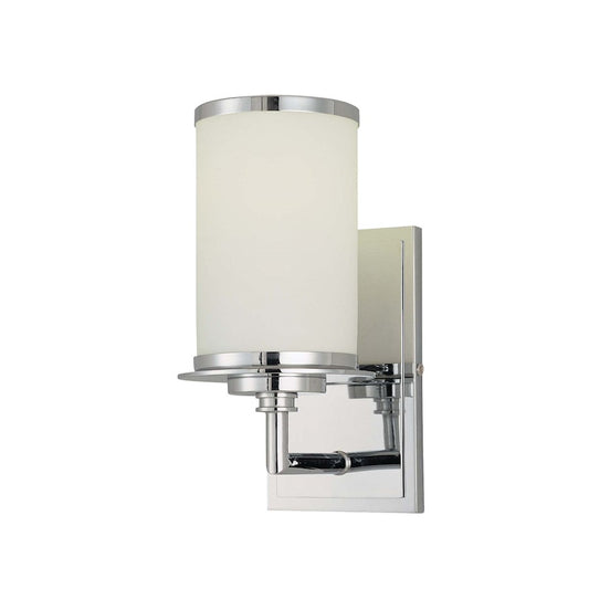 Minka Lavery Glass Note 1-Light Bathroom Vanity Light | Contemporary Chrome and Clear Glass | Bathroom Vanity & Powder Room | Model 3721-77-PL