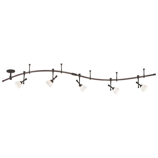 Minka Lavery 4215 192in 5-Light Track Lighting Kit | Contemporary Sable Bronze Patina | Living Room & Hallway | 192 x 12 in | Model 4215-467