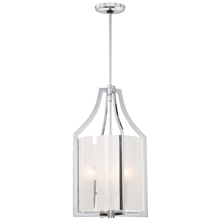 Minka Lavery Clarte 12in 3-Light Pendant | Contemporary Chrome | Kitchen Island & Dining Room | 12 x 12 x 21 in | Model 4392-77