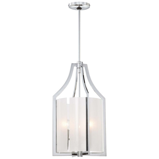 Minka Lavery Clarte 12in 3-Light Pendant | Contemporary Chrome | Kitchen Island & Dining Room | 12 x 12 x 21 in | Model 4392-77