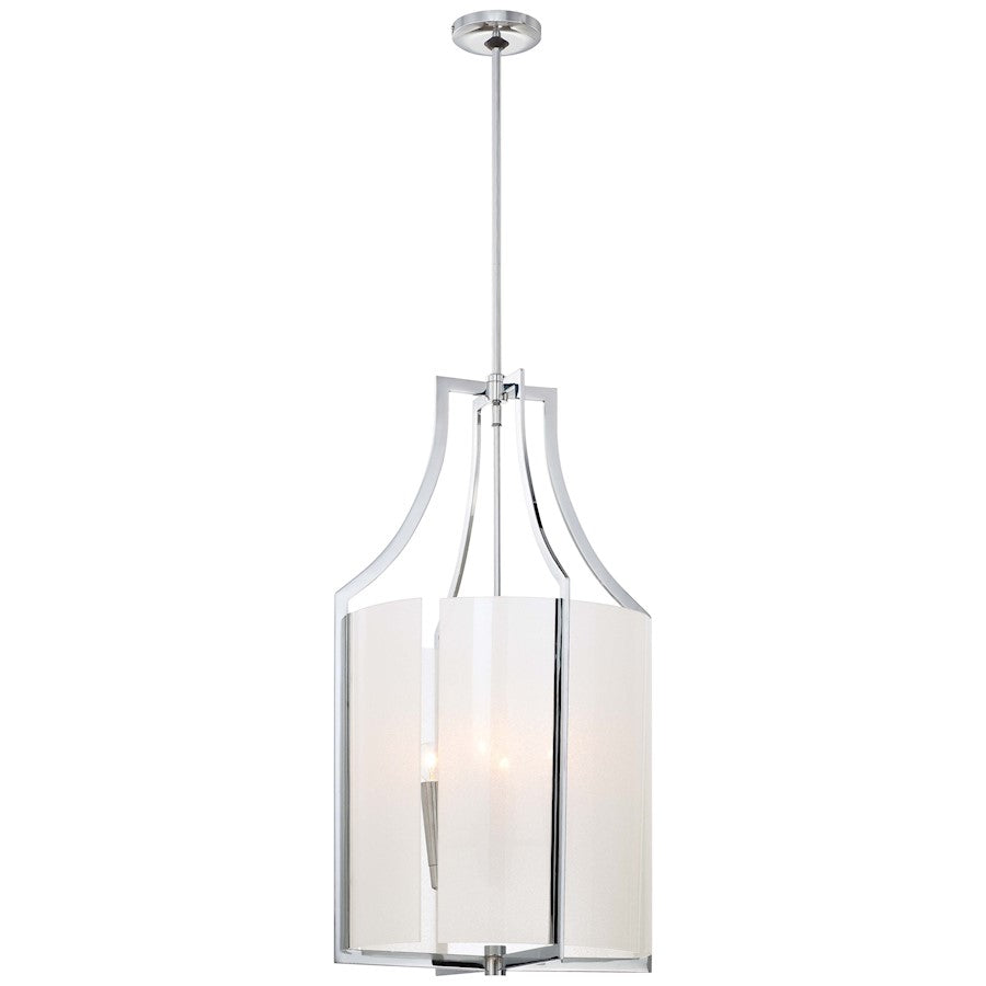 Minka Lavery Clarte 18in 4-Light Pendant | Contemporary Chrome | Kitchen Island & Dining Room | 18 x 18 x 32 in | Model 4394-77