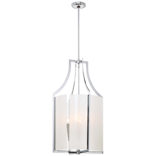 Minka Lavery Clarte 18in 4-Light Pendant | Contemporary Chrome | Kitchen Island & Dining Room | 18 x 18 x 32 in | Model 4394-77