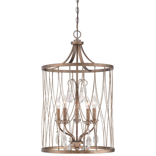 Minka Lavery West Liberty 18in 5-Light Pendant | Traditional Olympus Gold | Dining Room & Living Room | 18 x 18 x 30 in | Model 4405-581