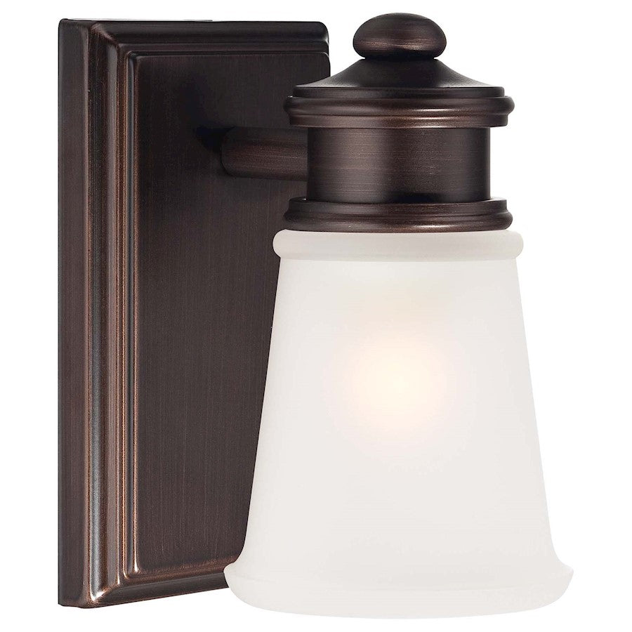 Minka Lavery 1-Light Bath Vanity Light | Traditional Dark Brushed Bronze | Bathroom & Powder Room | 8 x 6 in | Model 4531-267B