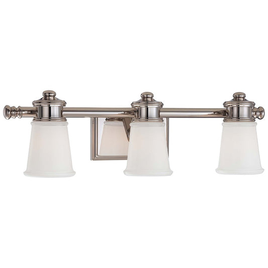 Minka Lavery Bath Art 24in 3-Light Vanity Light | Traditional Polished Nickel | Bathroom Vanity & Powder Room | 24 x 7 x 7 in | Model 4533-613