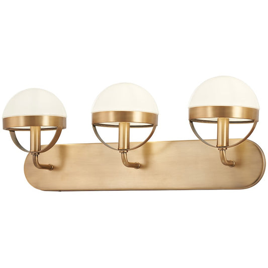 Minka Lavery Tannehill 3-Light Vanity Light | Aged Brass Steel and Glass | Bathroom Vanity | 24.25 x 7 x 9.5 in | Model 4593-575