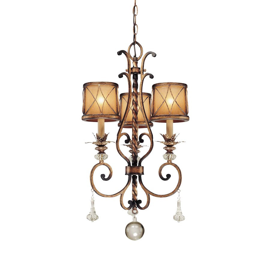 Minka Lavery Aston Court 17in 3-Light Mini Chandelier | Traditional Aston Court Bronze | Dining Room & Entryway | 17 x 17 x 30 in | Model 4753-206