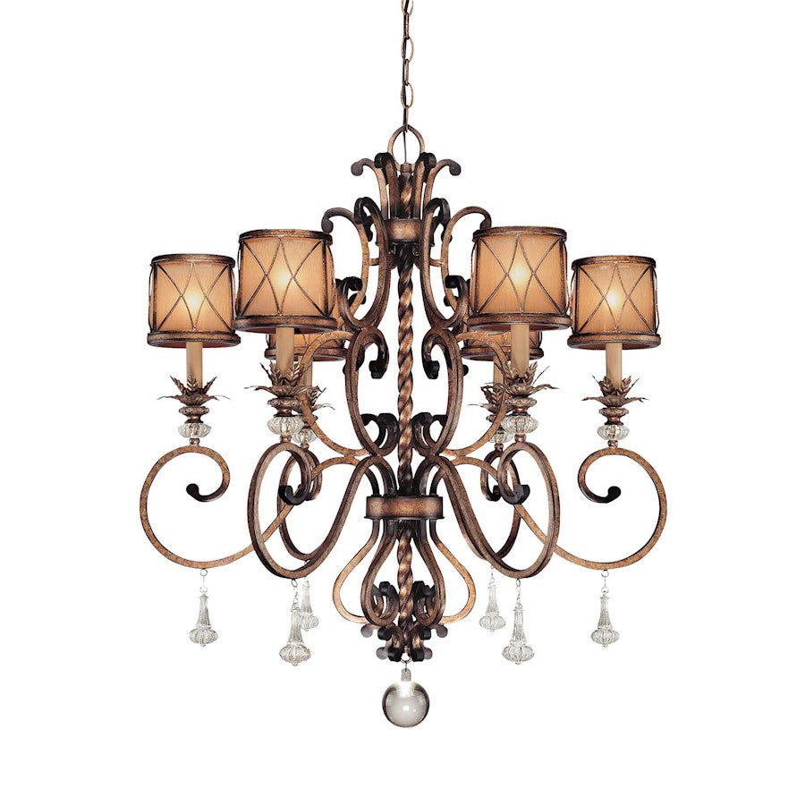 Minka Lavery Aston Court 32in 6-Light Chandelier | Traditional Aston Court Bronze | Dining Room & Living Room | 32 x 32 x 37 in | Model 4757-206