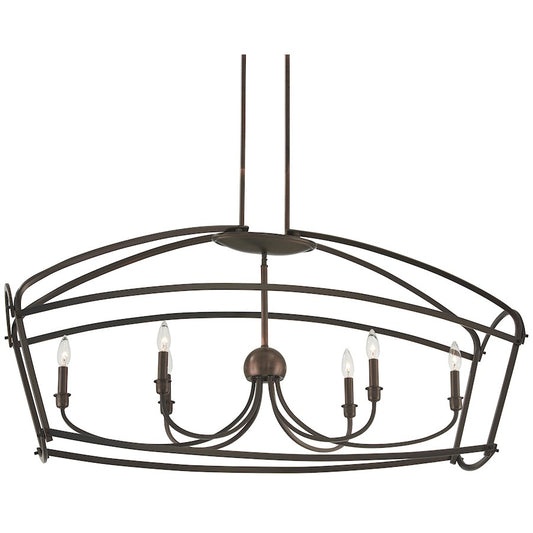Minka Lavery Maddox Roe 4-Light Chandelier | Iron Ore with Gold Dust Steel | Dining Room & Living Room | 48 x 16 x 22 in | Model 4776-281