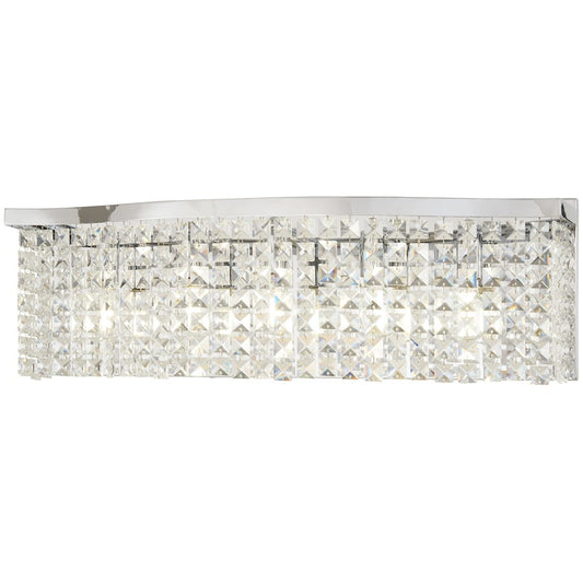 Minka Lavery Concentus 26in 5-Light Bath Vanity | Modern Chrome Steel and Clear Crystal | Bathroom & Powder Room Vanity Light | Model 4805-77