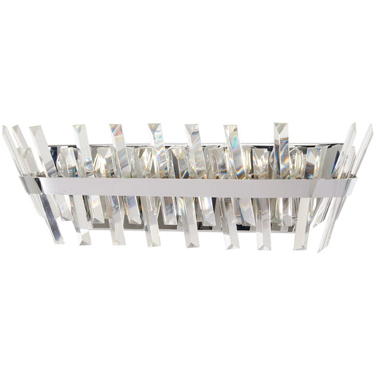Minka Lavery Echo Radiance 24in 5-Light Bath Vanity | Modern Chrome Steel and Clear Glass | Bathroom & Powder Room Vanity Light | Model 4814-77