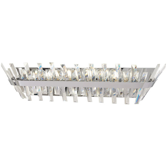 Minka Lavery Echo Radiance 30in 8-Light Vanity Light | Chrome Steel and Clear Glass | Bathroom Vanity | 30 x 7 x 7 in | Model 4815-77