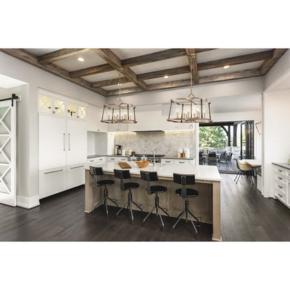Minka Lavery Ava Libertine 26in 8-Light Chandelier | Transitional Pale Gold with Distressed Bronze | Dining Room & Living Room | Model 4838-690