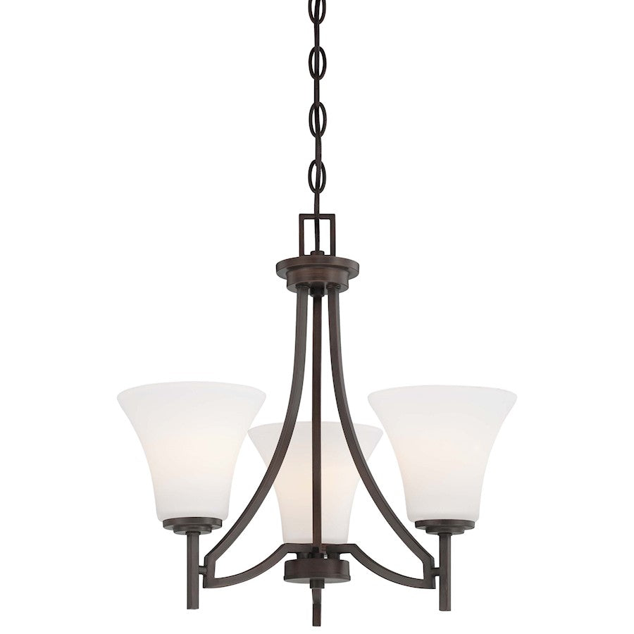 Minka Lavery Middlebrook 18in 3-Light Mini Chandelier | Vintage Bronze | Dining Room & Kitchen Island | 18 x 18 x 17.25 in | Model 4933-284