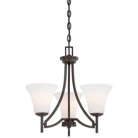Minka Lavery Middlebrook 18in 3-Light Mini Chandelier | Vintage Bronze | Dining Room & Kitchen Island | 18 x 18 x 17.25 in | Model 4933-284