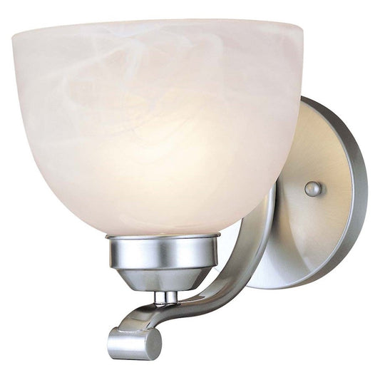 Minka Lavery Paradox 1-Light Bath Vanity Light | Transitional Brushed Nickel | Bathroom Vanity & Powder Room | 6 x 8 x 7 in | Model 5421-84