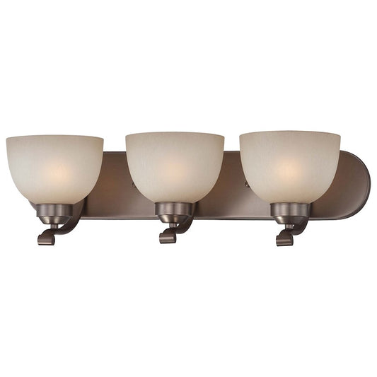 Minka Lavery Paradox 24in 3-Light Vanity Light | Transitional Harvard Court Bronze | Bathroom Vanity | 24 x 8 x 7 in | Model 5423-281
