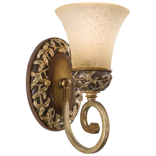 Minka Lavery Salon Grand 5in 1-Light Vanity Light | Florence Patina Traditional | Bathroom Vanity | 5 x 7 x 10 in | Model 5551-477