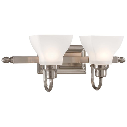 Minka Lavery Mission Ridge 20in 2-Light Vanity Light | Brushed Nickel Traditional | Bathroom Vanity | 20 x 8 x 8 in | Model 5582-84