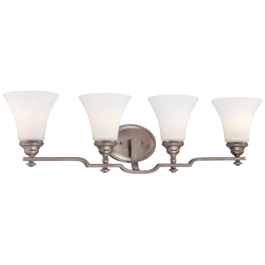 Minka Lavery Wellington Ave 4-Light Vanity Light | Transitional Midnight Gold Steel | Bathroom & Powder Room | 31.5 x 31.5 x 9 in | Model 5864-279
