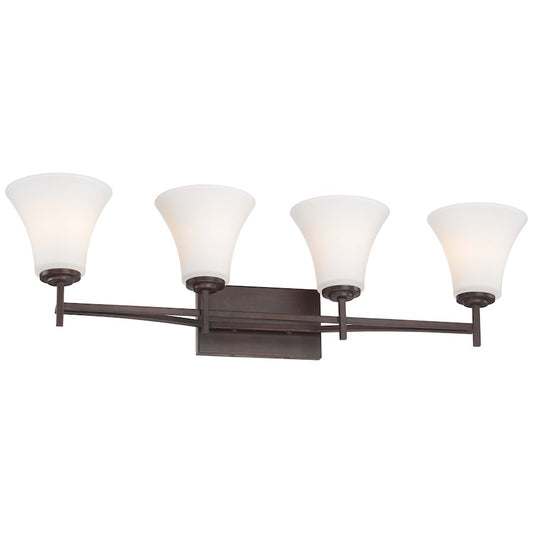 Minka Lavery Middlebrook 32in 4-Light Bath Vanity | Transitional Vintage Bronze | Bathroom Vanity | 31.75 x 31.75 x 8.5 in | Model 5934-284