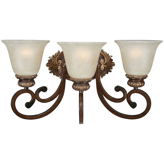 Minka Lavery Belcaro 20in 3-Light Bath Vanity | Traditional Belcaro Walnut | Bathroom Vanity | 8 x 19.5 x 10.25 in | Model 5943-126