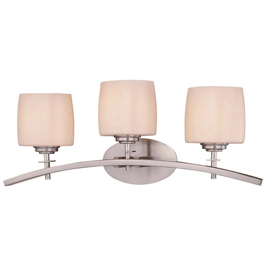 Minka Lavery Raiden 25in 3-Light Vanity Light | Industrial Brushed Nickel Finish | Bathroom Vanity | 25 x 7 x 10 in | Model 6183-84
