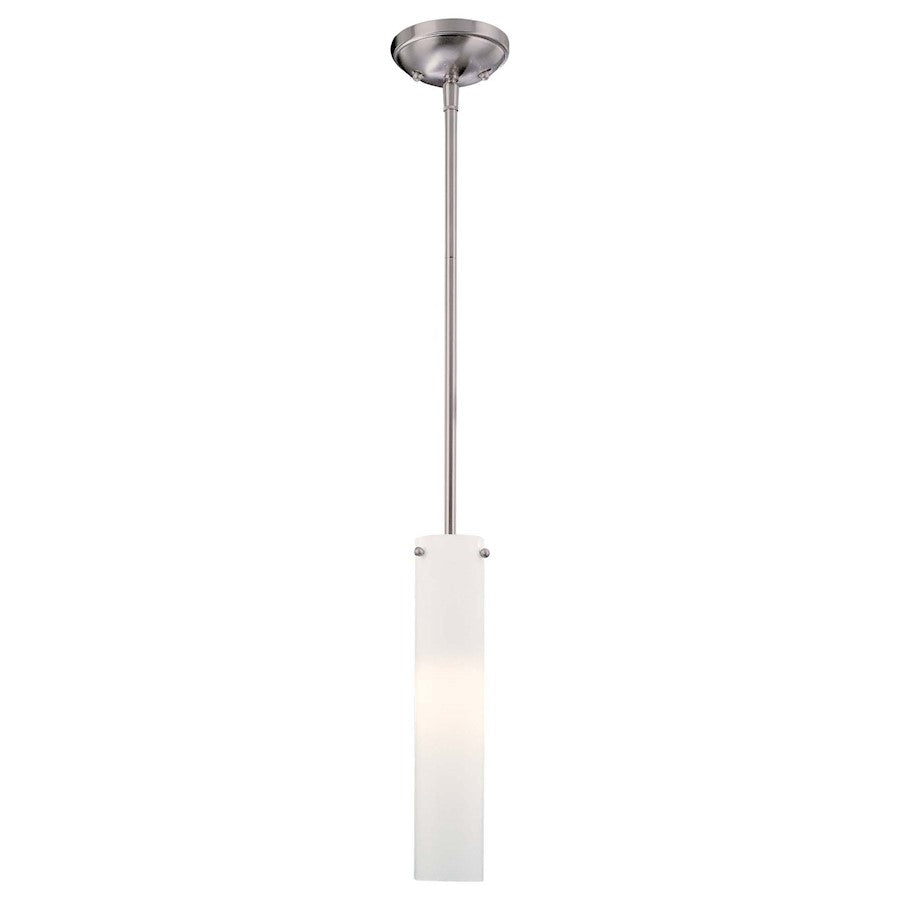 Minka Lavery 1-Light Mini Pendant | Contemporary Brushed Nickel Finish | Kitchen Island & Dining Room Accent | 4.25 x 13.75 in | Model 62-84-PL
