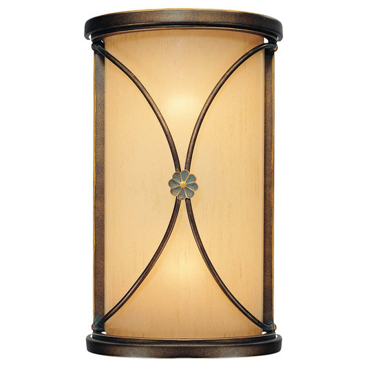 Minka Lavery Atterbury 2-Light Wall Sconce | Traditional Deep Flax Bronze | Hallway & Living Room Accent | 7 x 4 x 12 in | Model 6231-288