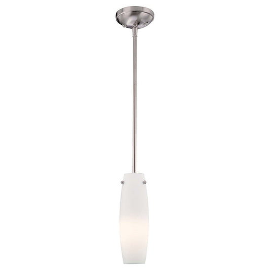 Minka Lavery 4.5in 1-Light Mini Pendant | Contemporary Brushed Nickel | Kitchen Island & Accent Light | 4.5 x 4.5 x 11 in | Model 63-84-PL
