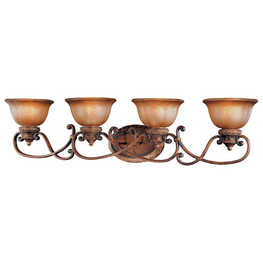 Minka Lavery Illuminati 40in 4-Light Bath Vanity | Traditional Illuminati Bronze | Bathroom Vanity & Powder Room | 40 x 9 x 10 in | Model 6354-177