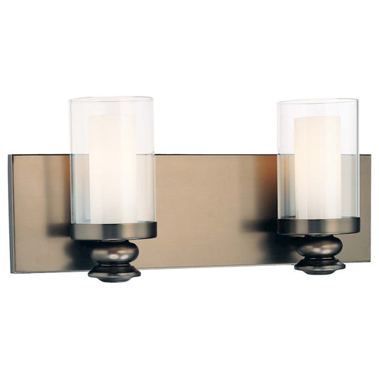 Minka Lavery Harvard Court 15in 2-Light Bath Vanity | Transitional Harvard Court Bronze | Bathroom & Powder Room Vanity Light | Model 6362-281