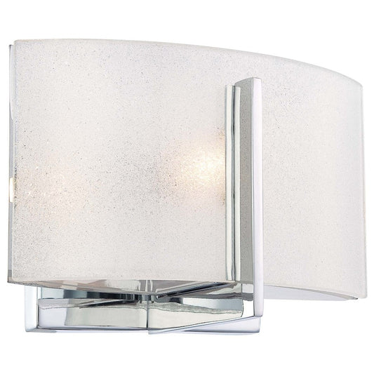 Minka Lavery Clarte 8in 1-Light Vanity Light | Contemporary Chrome | Bathroom & Powder Room | 8 x 5 x 6 in | Model 6391-77