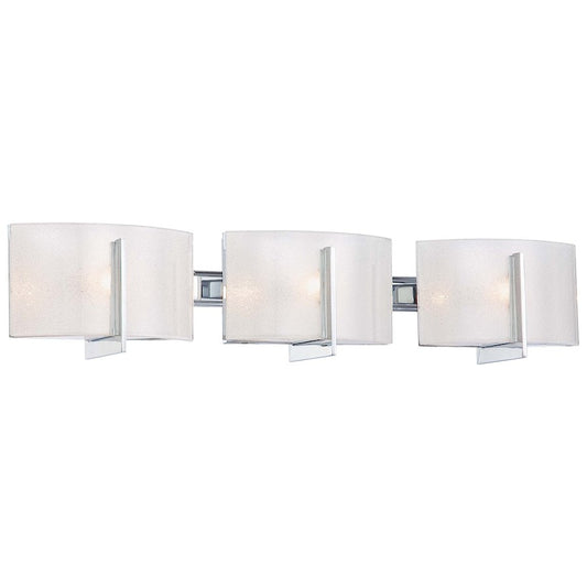 Minka Lavery Clarté 3-Light Bath Vanity Light | Chrome Steel | Bathroom Vanity & Powder Room | 26.75 x 5 x 5.5 in | Model 6393-77