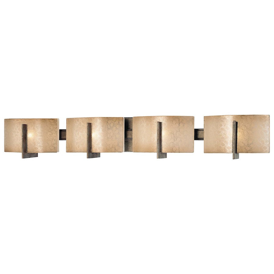 Minka Lavery Clarte 36in 4-Light Vanity Light | Contemporary Patina Iron and Clear Glass | Bathroom Vanity | 36 x 5 x 6 in | Model 6394-573