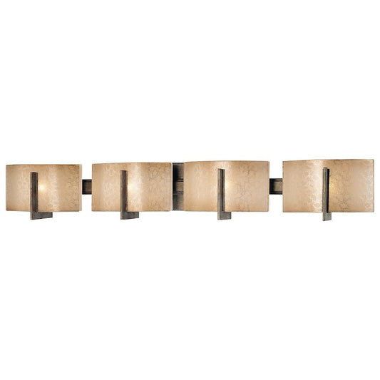 Minka Lavery Clarte 36in 4-Light Vanity Light | Contemporary Patina Iron and Clear Glass | Bathroom Vanity | 36 x 5 x 6 in | Model 6394-573