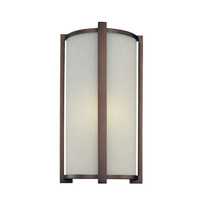 Minka Lavery Energy Efficient 8in 1-Light Wall Sconce | Contemporary Dark Brushed Bronze | Hallway & Bedroom Accent Light | Model 6442-267-PL