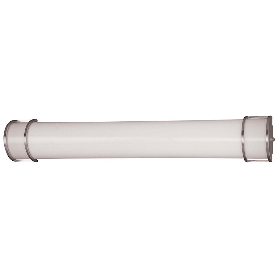Minka Lavery 37in 2-Light Bath Vanity Light | Transitional Brushed Nickel and White Glass | Bathroom Vanity & Powder Room | Model 646-PL