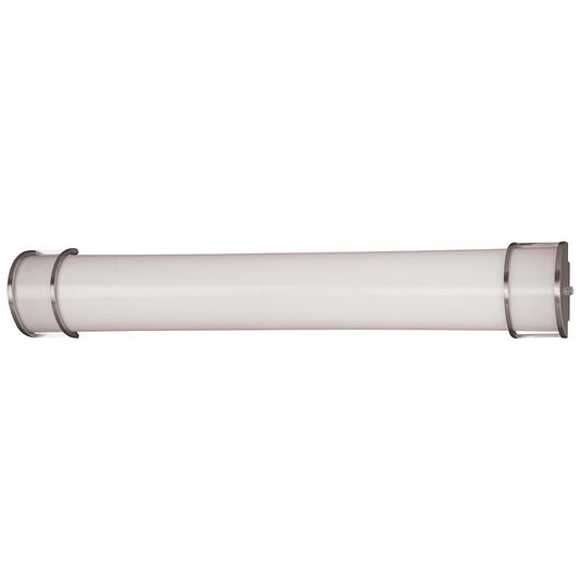 Minka Lavery 37in 2-Light Bath Vanity Light | Transitional Brushed Nickel and White Glass | Bathroom Vanity & Powder Room | Model 646-PL