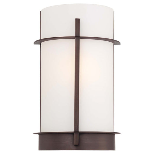 Minka Lavery 1-Light Wall Sconce | Contemporary Copper Bronze Patina | Hallway & Bedroom Accent | 8 x 4 x 12 in | Model 6460-647