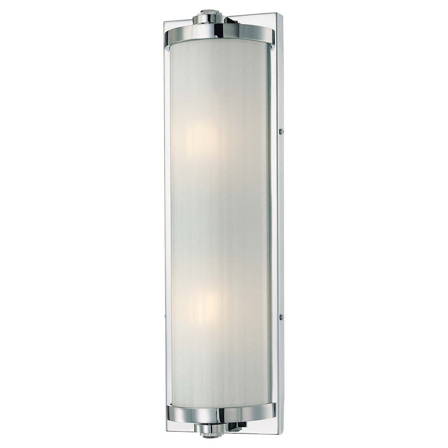 Minka Lavery Hyllcastle 2-Light Bath Vanity | Contemporary Chrome | Bathroom Vanity Light | 18 x 4 x 5 in | Model 6522-77