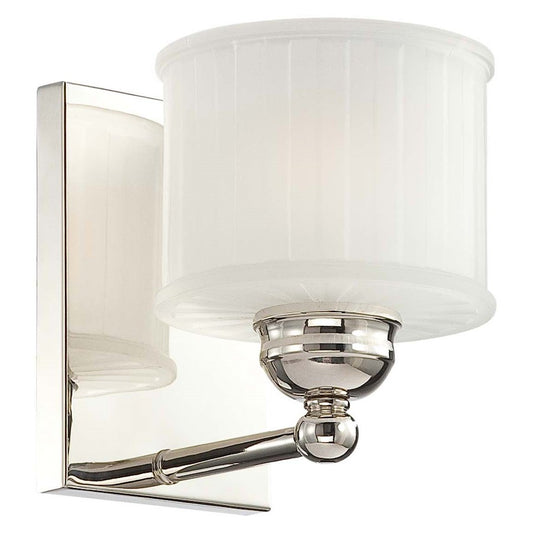 Minka Lavery 1730 Series 1-Light Vanity Light | Transitional Polished Nickel | Bathroom Vanity | W 6 x D 8 x H 8 in | Model 6731-1-613