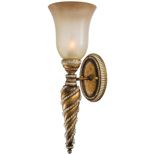 Minka Lavery Aston Court 1-Light Wall Sconce | Traditional Aston Court Bronze | Hallway & Bathroom Accent Light | 7.25 x 9 x 21.75 in | Model 6740-206
