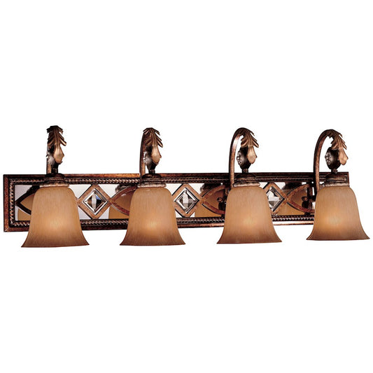 Minka Lavery Aston Court 4-Light Vanity Light | Traditional Aston Court Bronze | Large Bathroom Vanity & Dressing Room | Model 6744-206
