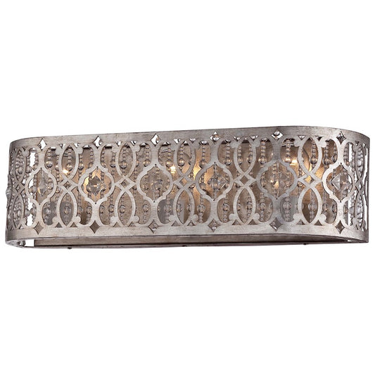 Minka Lavery Lucero 22in 3-Light Bathroom Vanity Light | Traditional Florentine Silver | Bathroom Vanity | 5 x 22.5 x 6 in | Model 6843-276