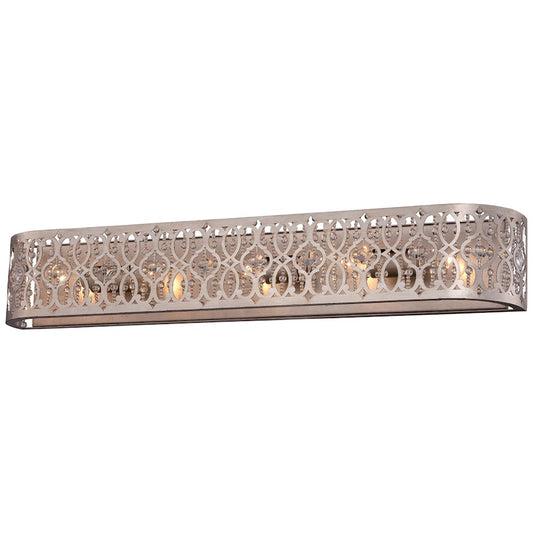 Minka Lavery Lucero 36in 5-Light Vanity Light | Traditional Florentine Silver | Bathroom Vanity | 36 x 5 x 6 in | Model 6845-276