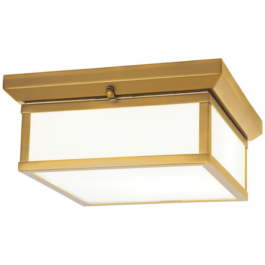 Minka Lavery 13in 2-Light Flush Mount | Liberty Gold and White Glass | Kitchen & Entryway Ceiling Light | 13 x 13 x 5.5 in | Model 6919-249